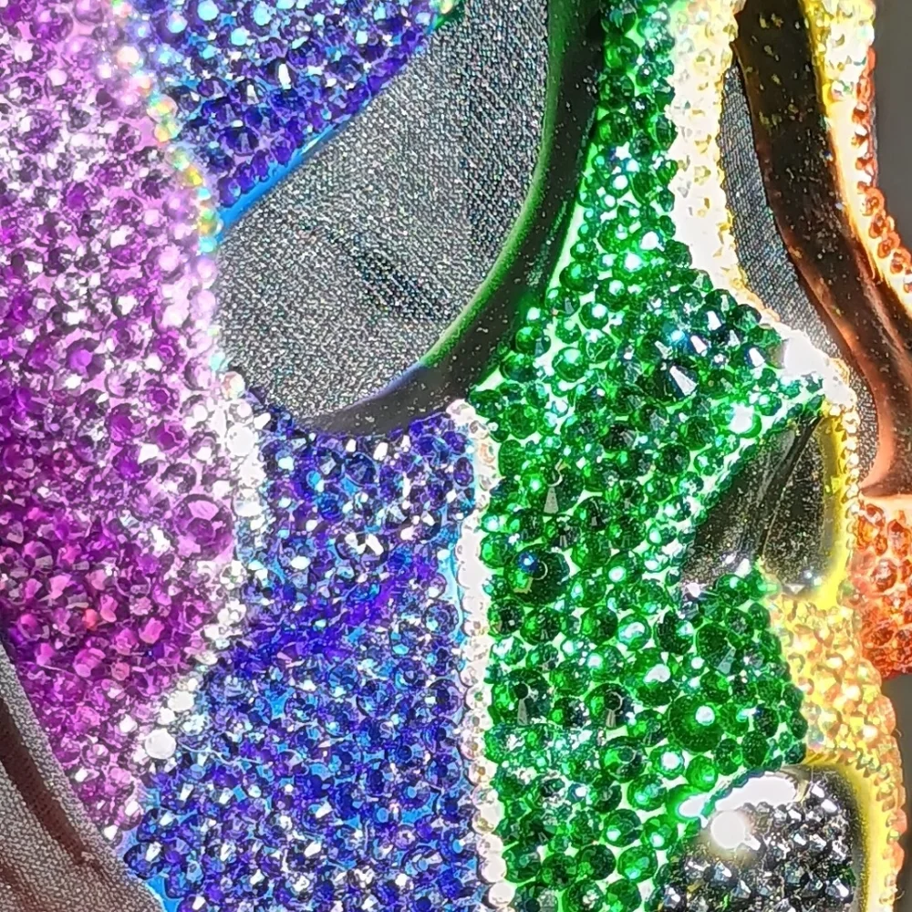 Rainbow Ghost Face Scream Blinged Mask